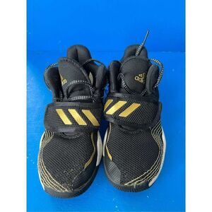 Adidas Harden Stepback Basketball Shoes Sz 1 Blk/Gold LVL 029002